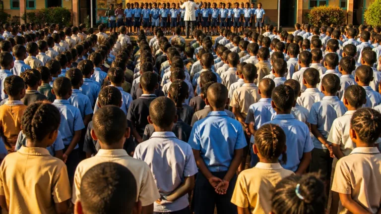 Laura Smet émue par une chorale de 300 enfants malgaches reprenant « Laura » de Johnny Hallyday