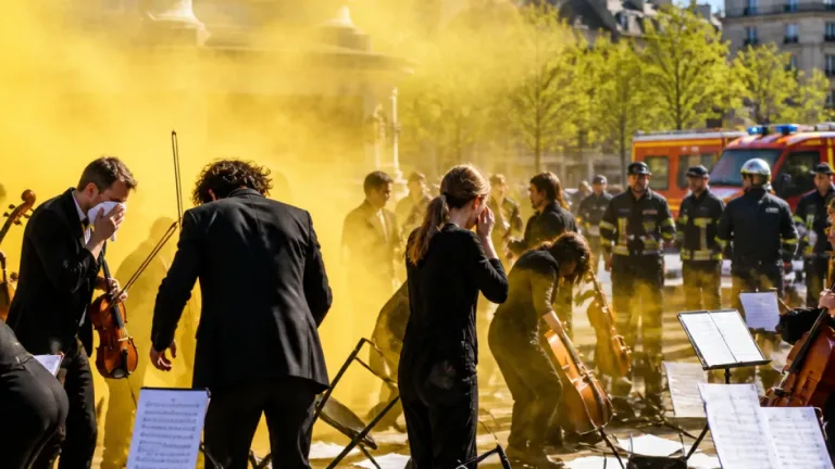L’Orchestre du nouveau monde visé par des gaz lacrymogènes lors d’une répétition place de la République