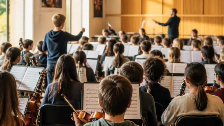 Jeunes musiciens du Kreiz‑Breizh préparent un spectacle collectif à la Philharmonie de Paris